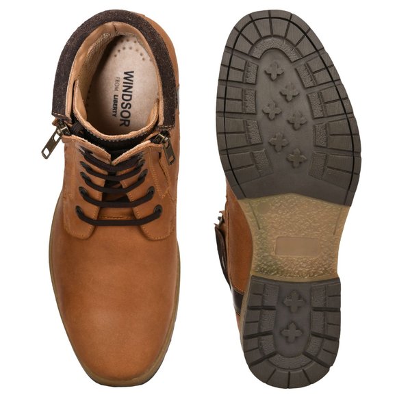 LIBERTYZENO Men's  Lace-Up Tan Casual Boots - Picture 6 of 6